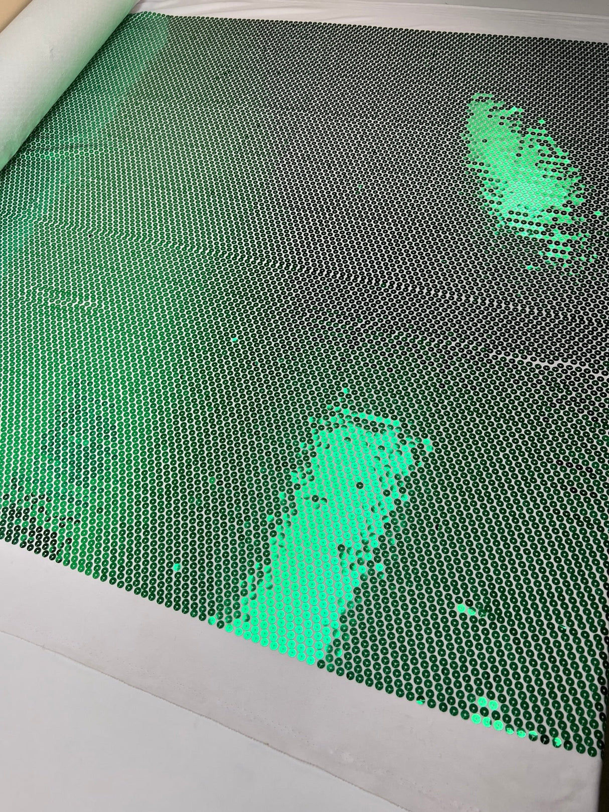 Polyester Chiffon Sequin Green