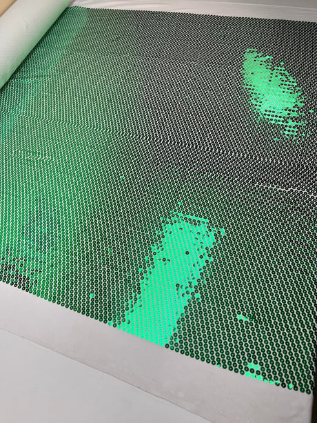 Polyester Chiffon Sequin Green