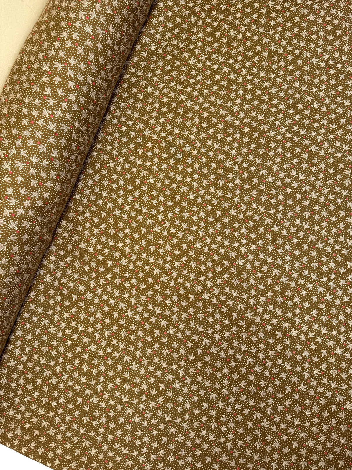 Wool Twill Brown Green Printed