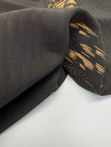 Cotton Chiffon Printed Floral Black Yellow