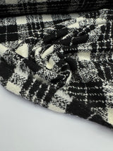 Wool Blend Tweed Bouclé Black White