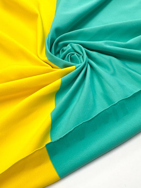 Polyamide Elastane Knitted Fabric Yellow Blue