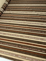 Polyamide Striped Fabric Brown Beige