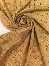 Acrylic Woven Printed Brown Beige Fabric