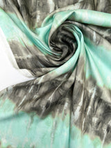 Viscose Sateen Printed Gray Green