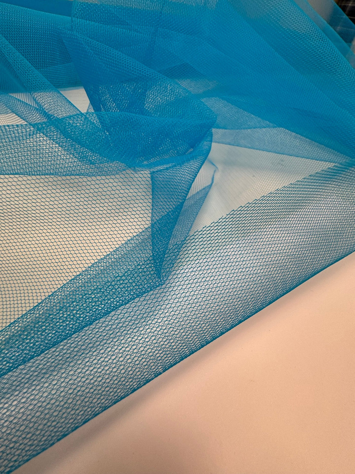 Blue Polyamide Mesh Fabric