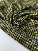 Wool Houndstooth Tweed Suit Fabric
