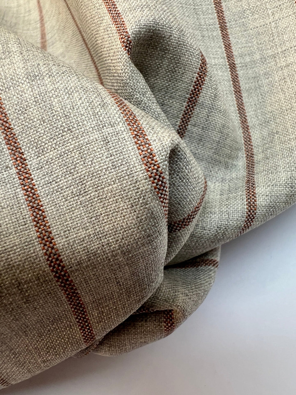 Wool Polyamide Elastane Striped Fabric
