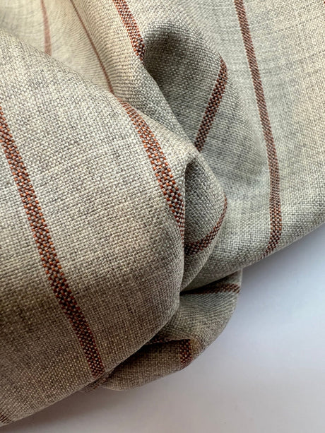 Wool Polyamide Elastane Striped Fabric