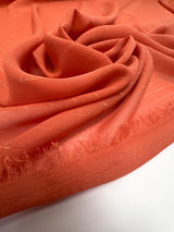 Orange Polyester Lurex Chiffon