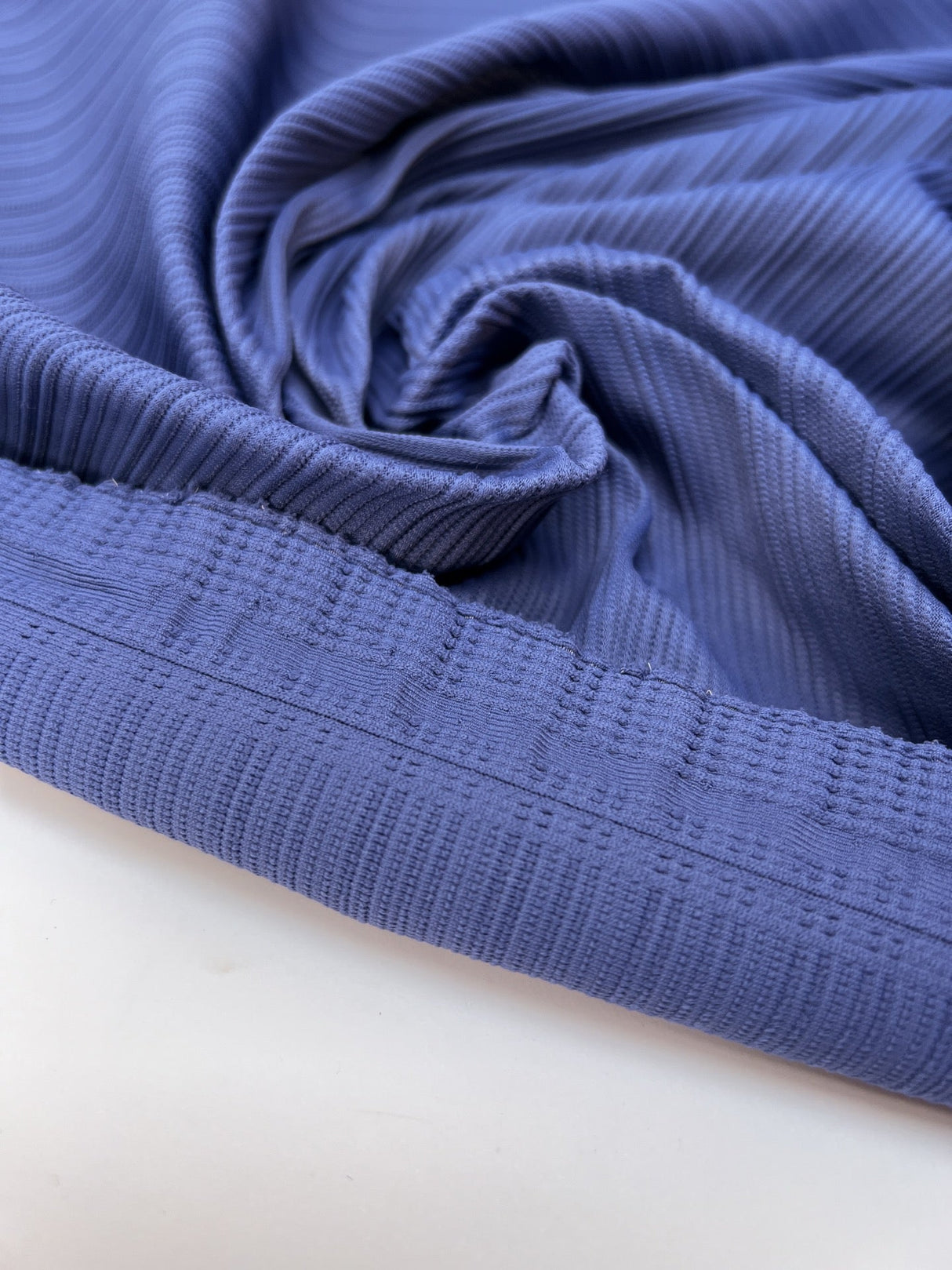 Polyamide Elastane Rib Knit Purple Blue