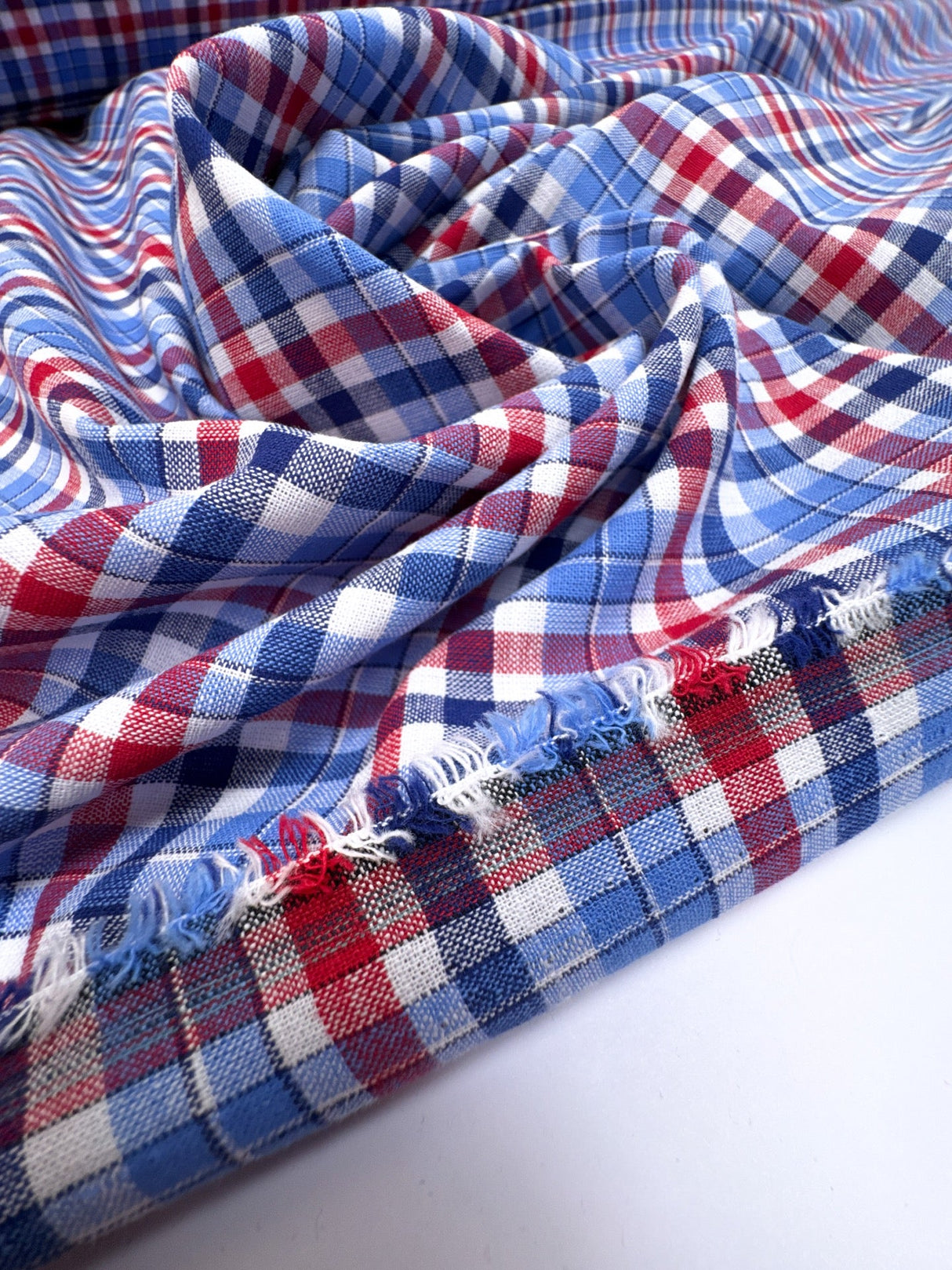Cotton Checked Plain Woven Shirt Fabric