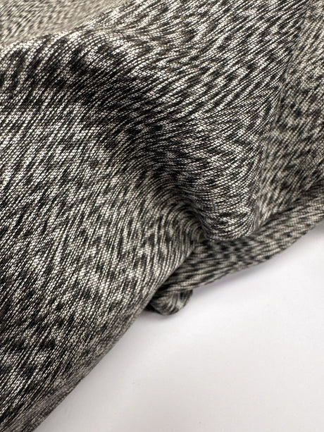 Cotton Woven Abstract Gray-Brown Fabric