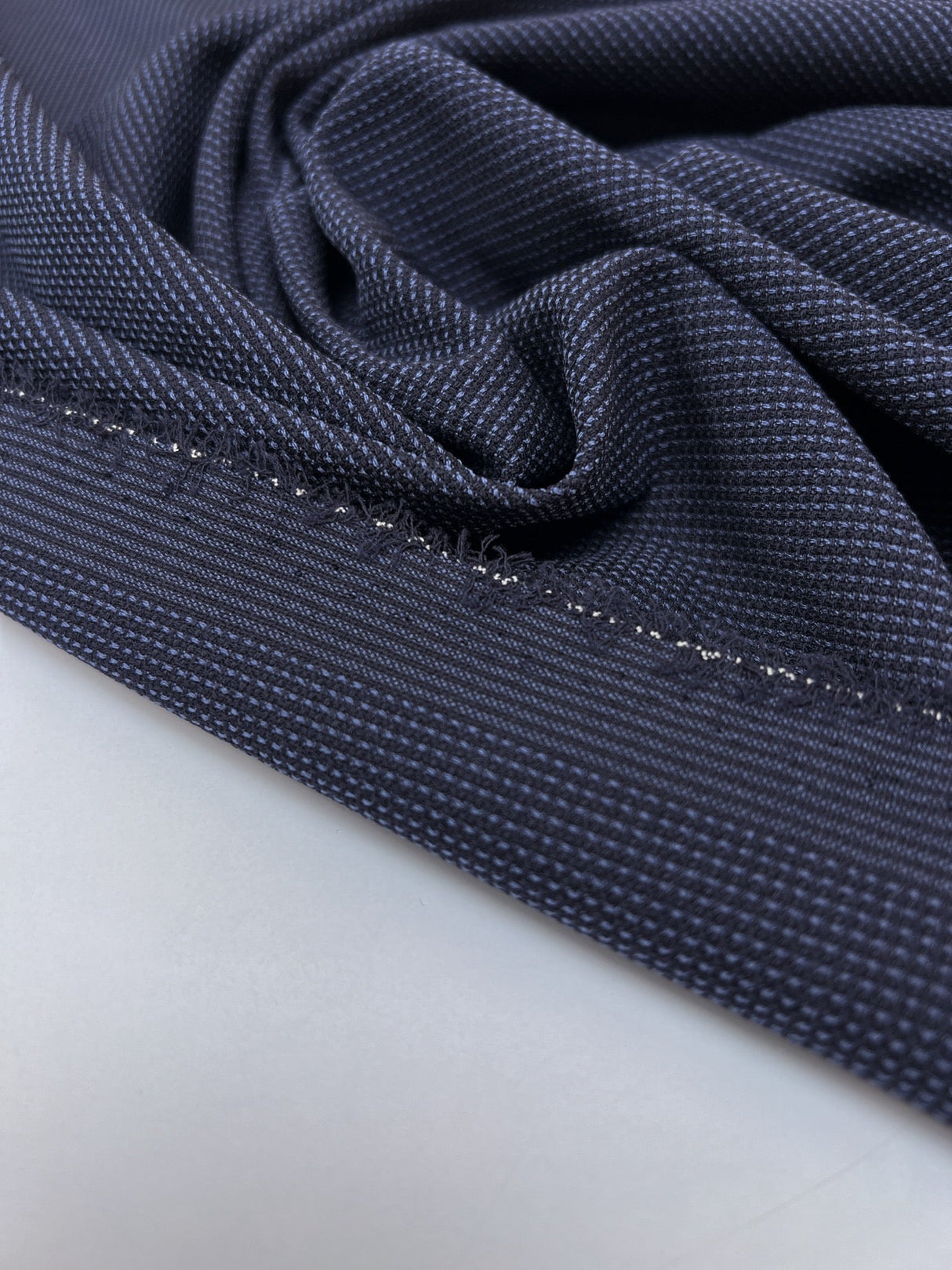 Polyamide Elastane Piqué Blue-Black
