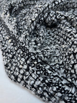 Bouclé Tweed Blend Black White