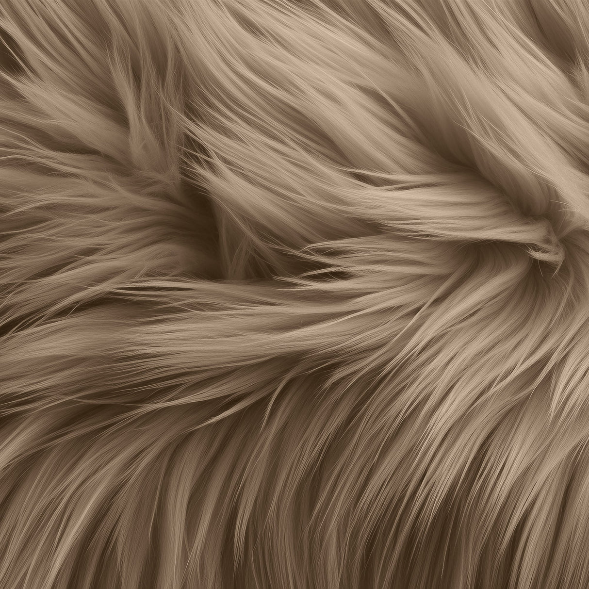Faux Fur Fabric Squares Beige