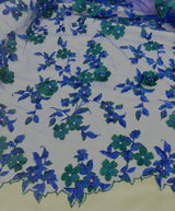 3D Beaded Floral Lace Fabric