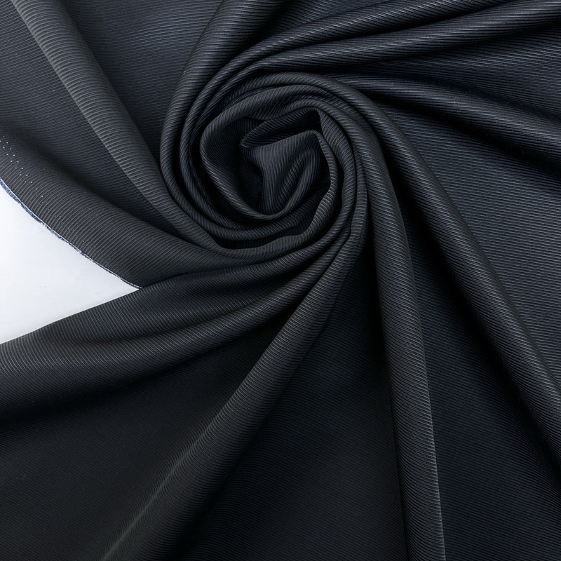 Jacquard Wool Fabric Blue Black