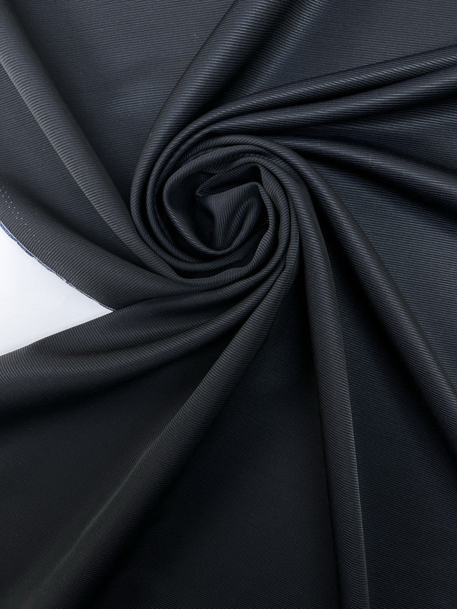 Jacquard Wool Fabric Blue Black