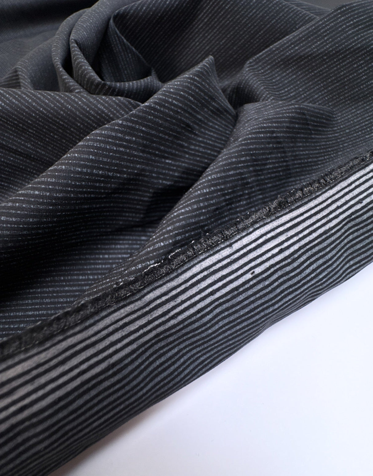 Cotton Elastane Twill Gray Black Melange