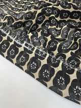 Polyester Chiffon Crepe Printed Beige Black