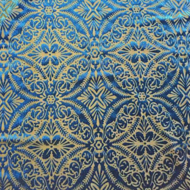 Burnout Stretch Velvet Fabric Lili Damask
