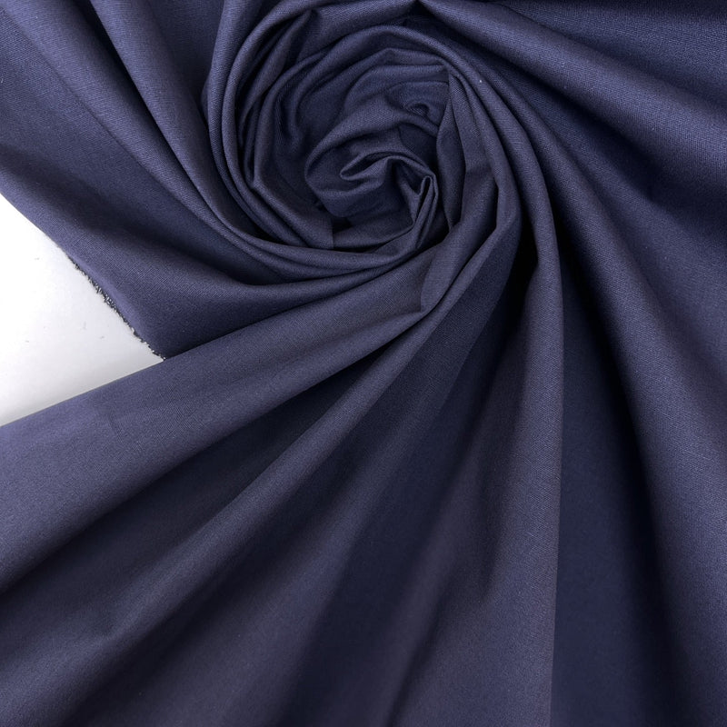Polyester Cotton Woven Suiting Purple-Blue