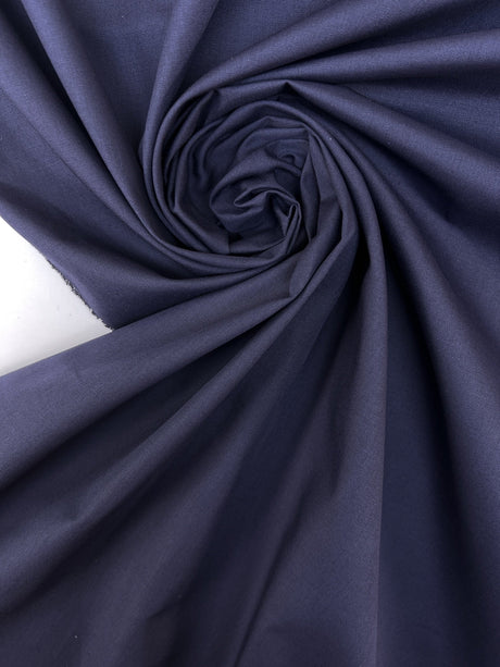 Polyester Cotton Woven Suiting Purple-Blue