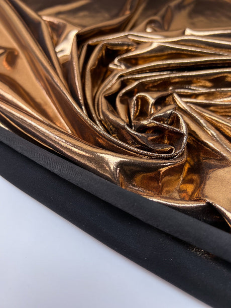 Golden Knitted Polyamide Stretch Fabric