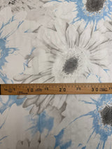 Silk Viscose Blend Printed Floral Fabric