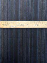 Wool Striped Fabric Black Blue