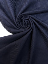 Wool Cotton Twill Fabric Blue Black