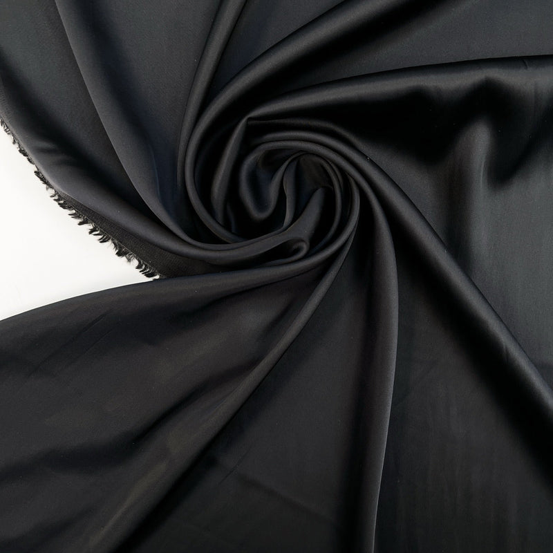 Black Viscose Satin Fabric