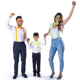 Kids Neon Suspender, Bowtie Accessory Set
