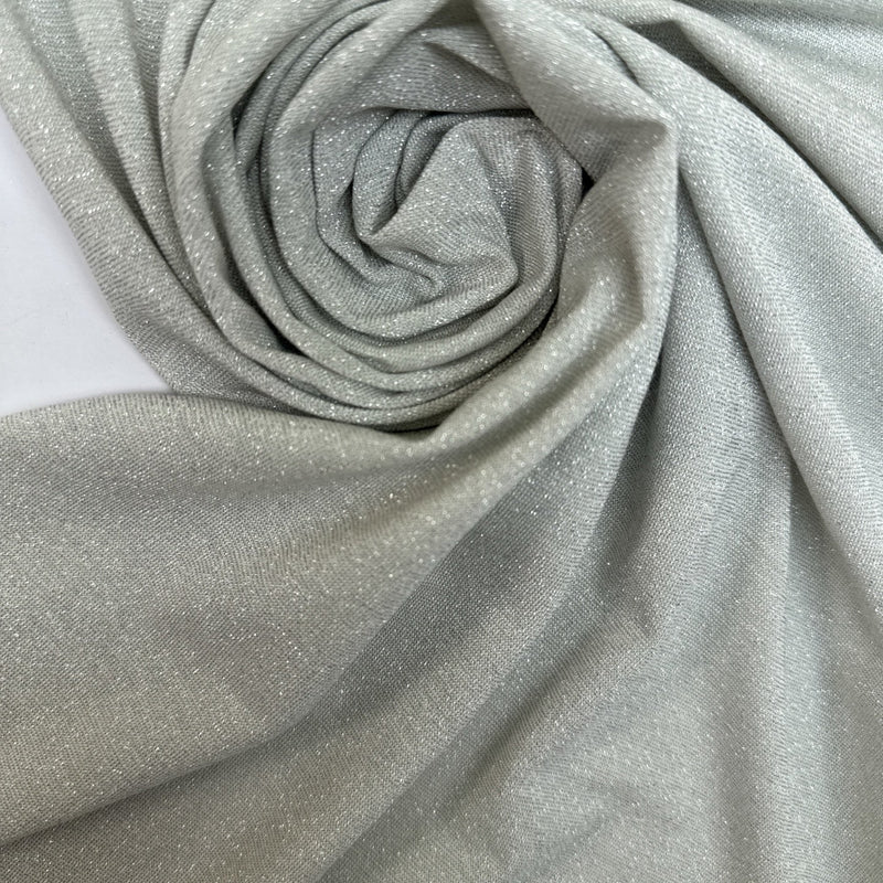 Viscose Lurex Knitted Fabric Silver