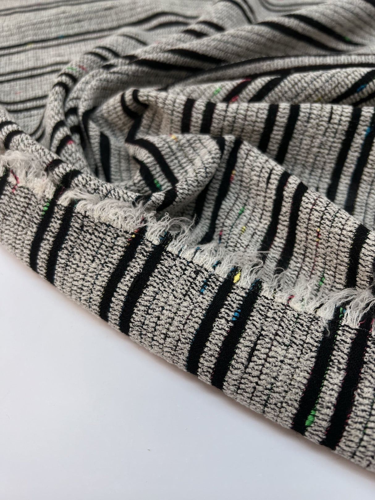 Italian Wool Striped Fabric Multicolour