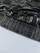 Wool Bouclé Striped Gray Black
