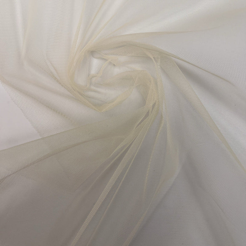 Beige Polyamide Mesh Fabric