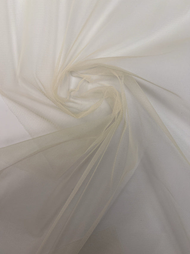 Beige Polyamide Mesh Fabric