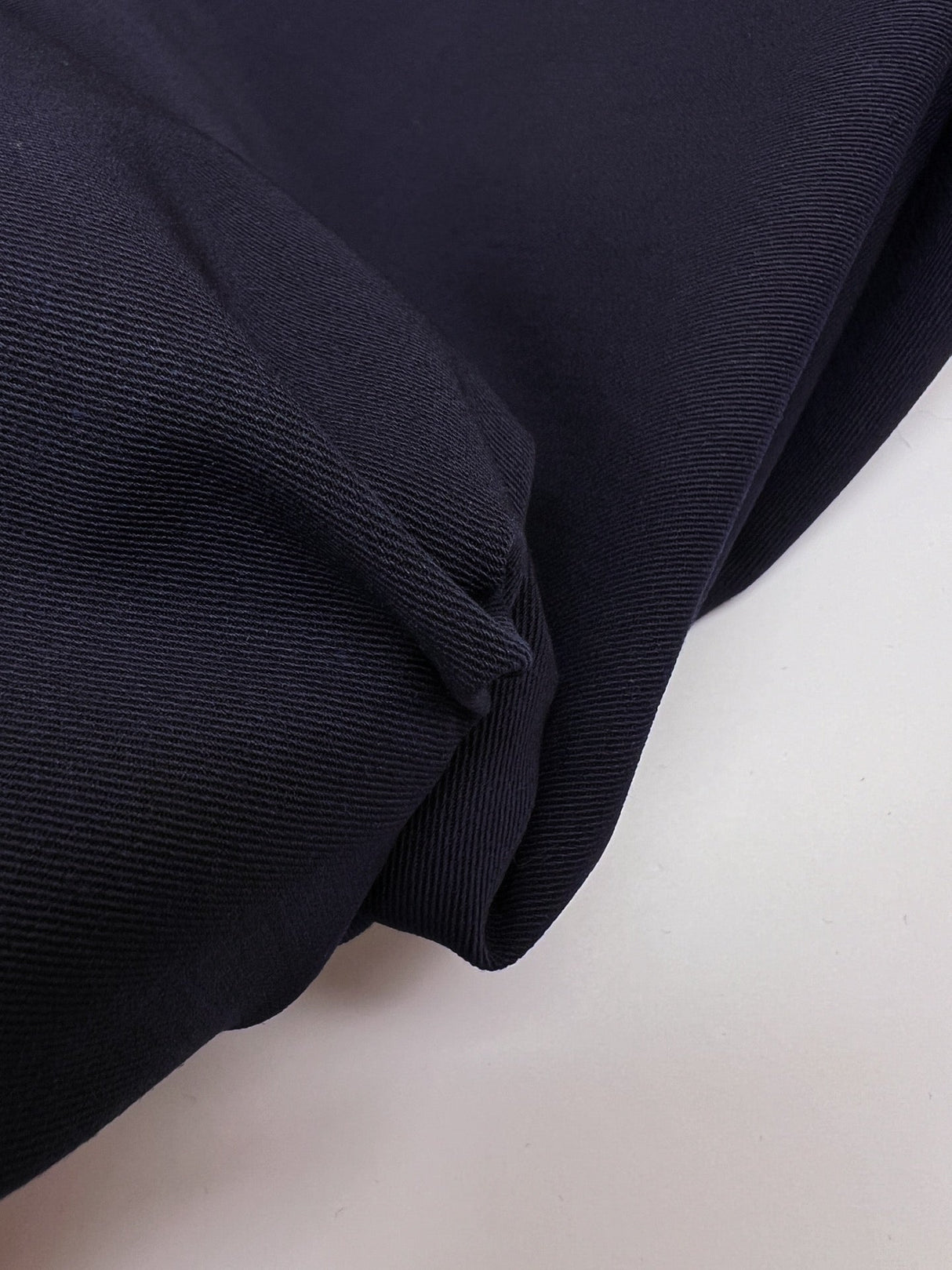 Blue Polyester Viscose Elastane Twill