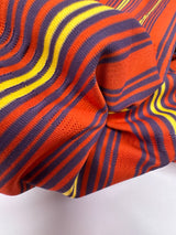 Jacquard Knit Striped Yellow Blue Orange