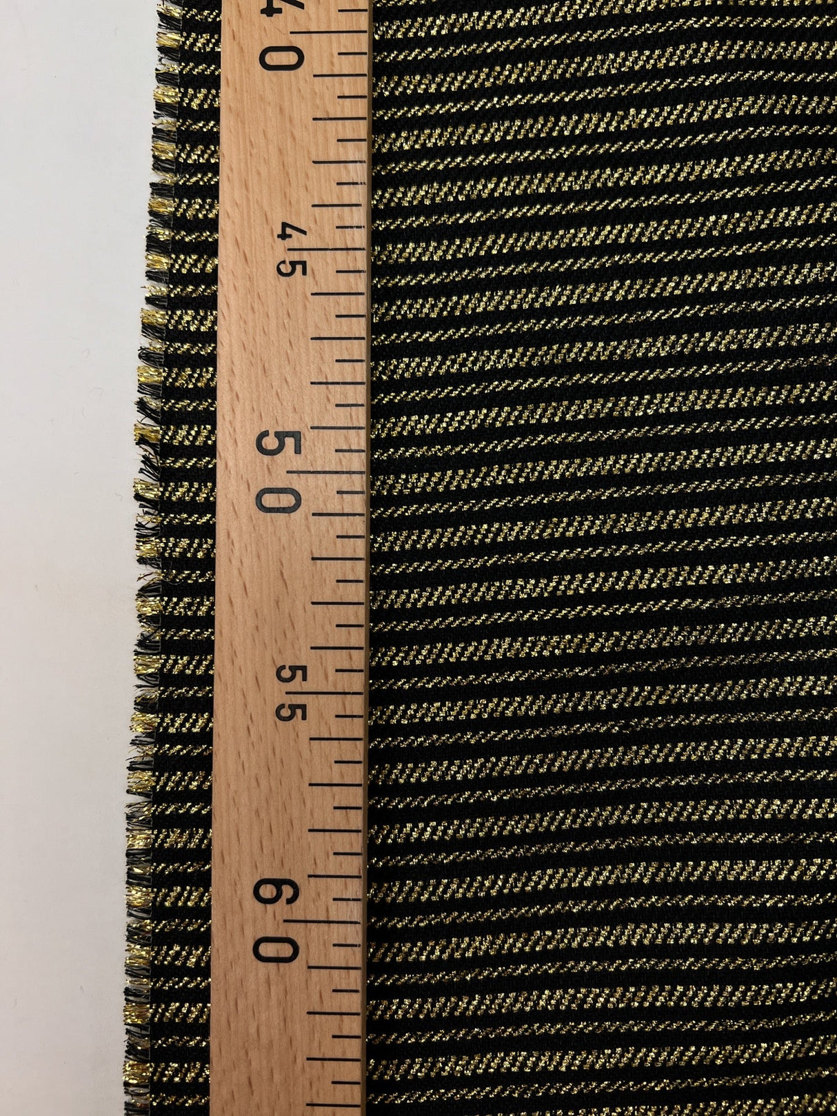 Cotton Lurex Tweed Striped Golden-Black