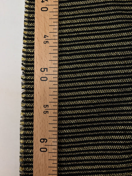 Cotton Lurex Tweed Striped Golden-Black