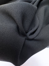 Black Polyester Elastane Crepe