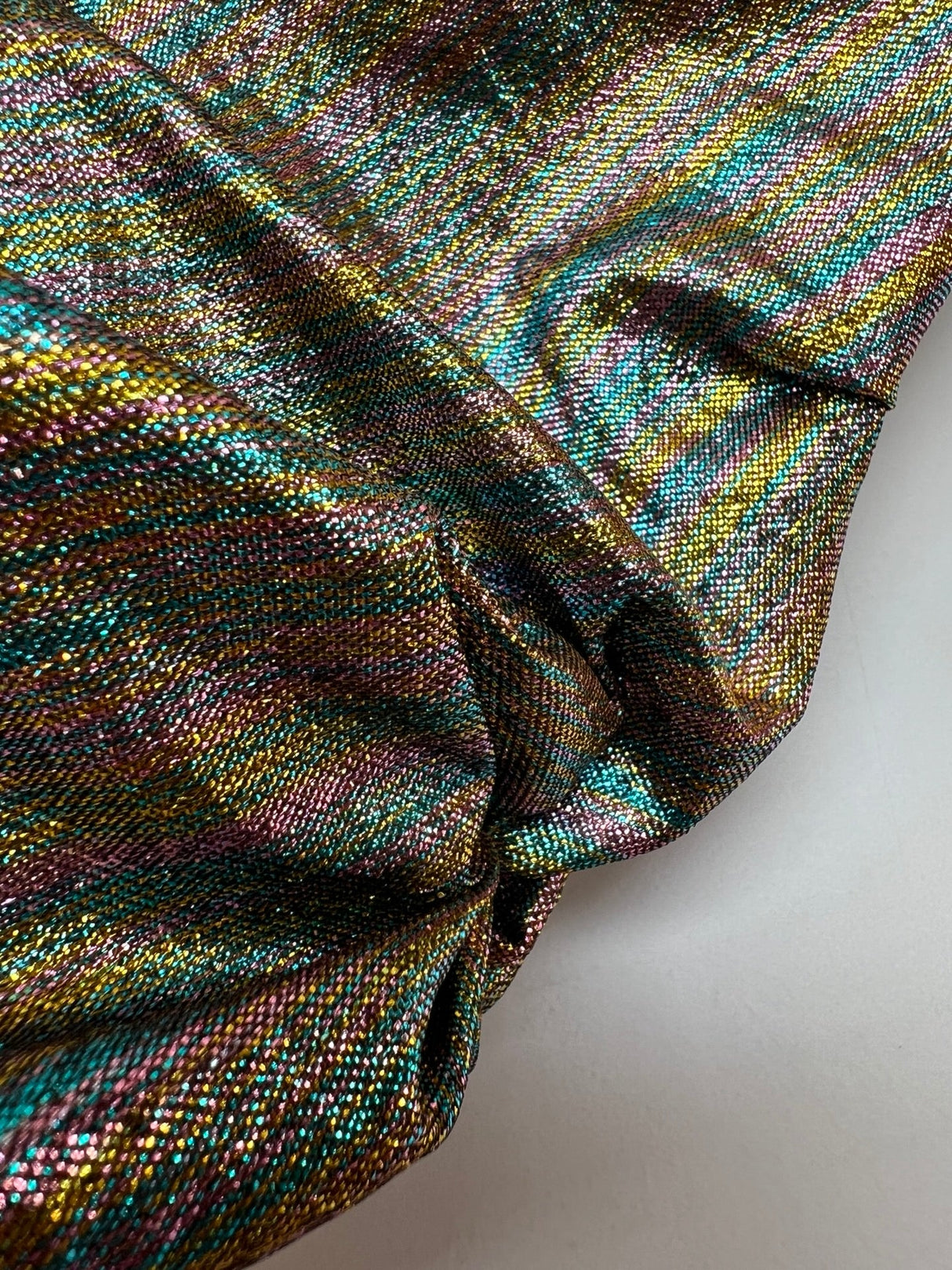 Lurex Polyamide Woven Stripe Fabric