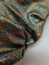 Lurex Polyamide Woven Stripe Fabric