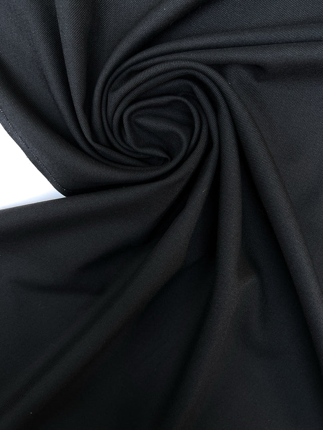Wool Blend Twill Black