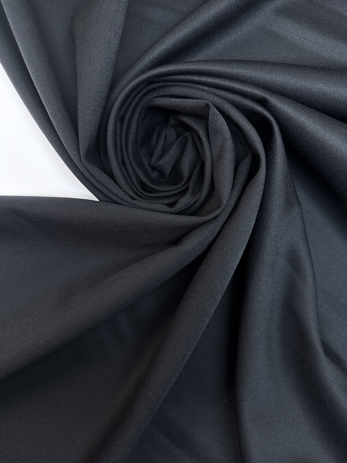 Blue Wool Polyamid Twill