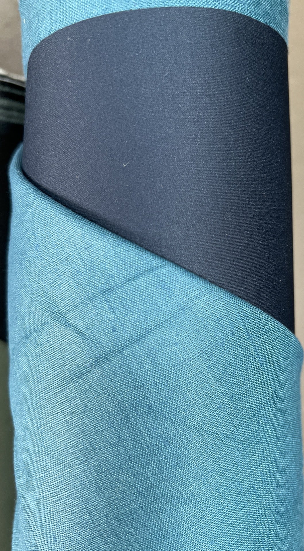 Wool Laminated Coated Fabric Beige Blue Orange