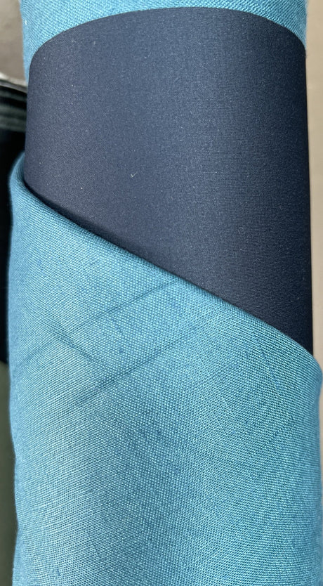 Wool Laminated Coated Fabric Beige Blue Orange